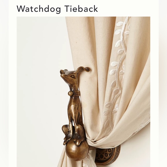 Anthropologie Watchdog Tieback Curtain Holder NIB - Picture 3 of 11